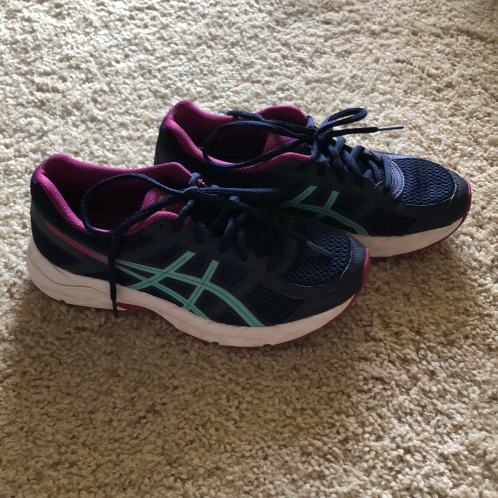 ASICS navy blue shoes